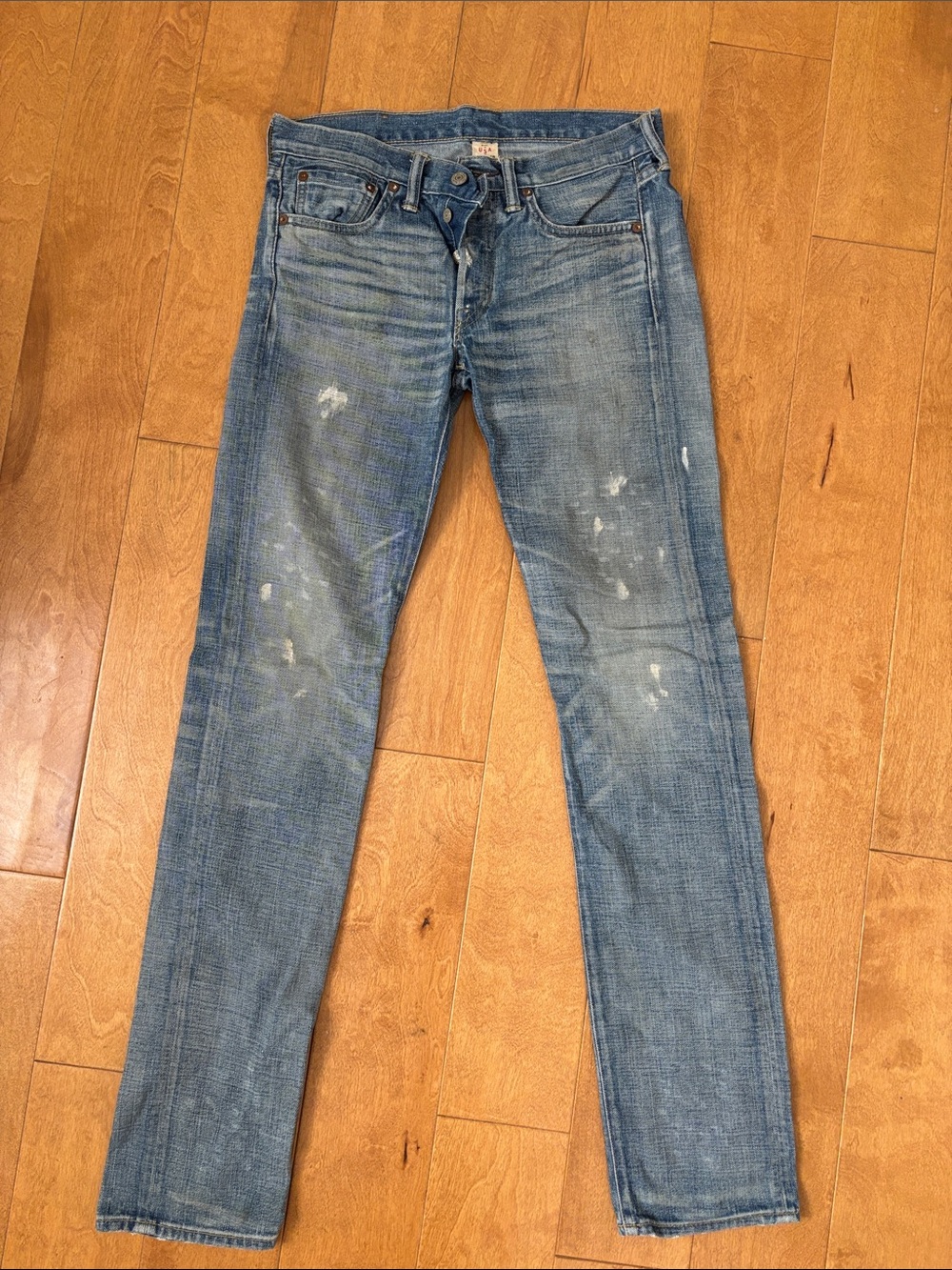 RRL Ralph Lauren Double RL Women's Straight Faded Blue Jeans 26
